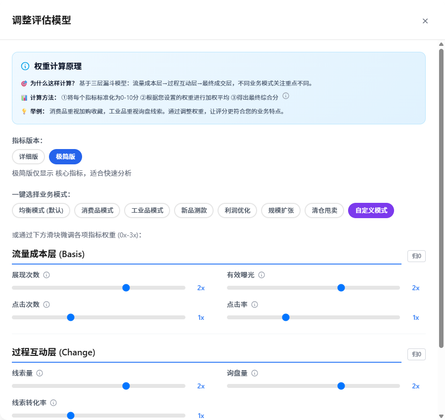 调整评估模型